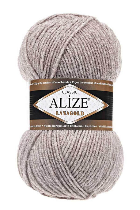 Alize Yarn - ALİZE LANAGOLD 207 Açık Kahve Melanj