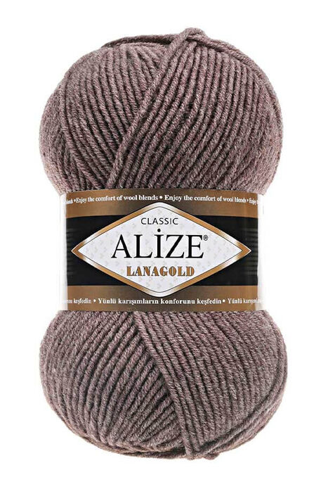 Alize Yarn - ALİZE LANAGOLD 240 Kahve Melanj