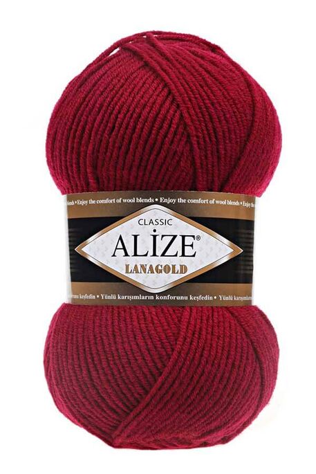 Alize Yarn - ALİZE LANAGOLD 390 Vişne