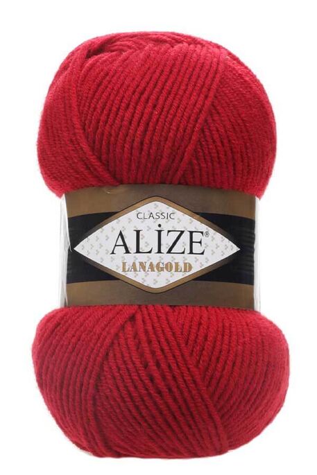 Alize Yarn - ALİZE LANAGOLD 56 Kırmızı