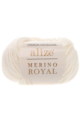 Alize Yarn - ALİZE MERİNO ROYAL 62 Krem