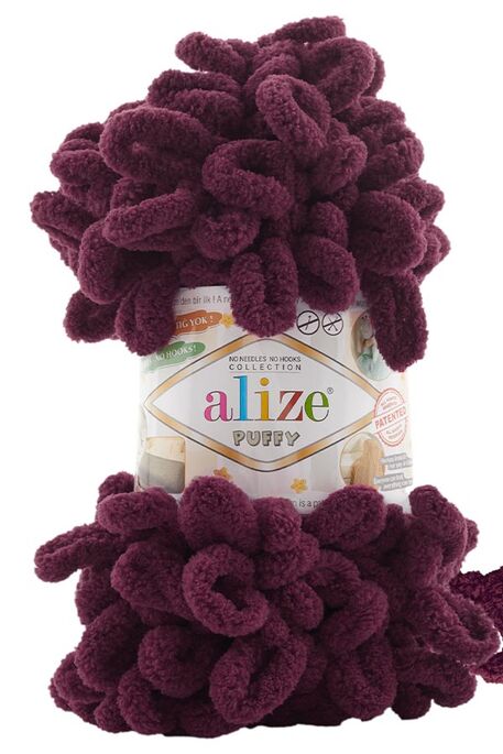 Alize Yarn - ALİZE PUFFY 108 Vişne