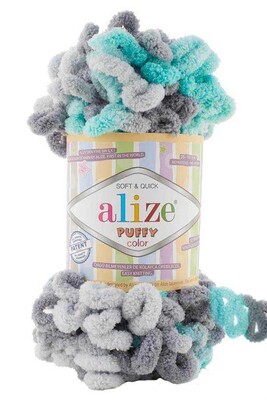 Alize Yarn - ALİZE PUFFY COLOR KNİTTİNG YARN 6076