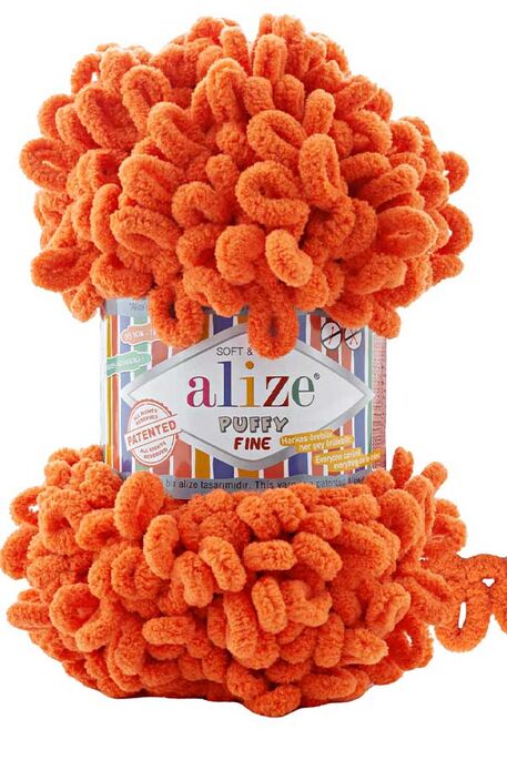 Alize Yarn - ALİZE PUFFY FINE 06 Turuncu