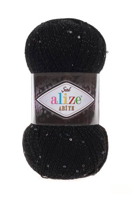 Alize Yarn - ALİZE ŞAL ABİYE KNİTTİNG YARN 60 Black