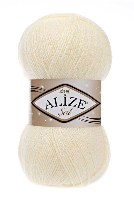 Alize Yarn - ALİZE ŞAL SİM 01 Krem