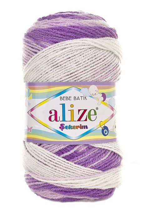 Alize Yarn - ALİZE ŞEKERİM BEBE BATİK YARN 7254