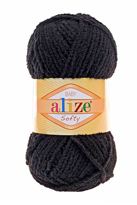 Alize Yarn - ALİZE SOFTY 60 Siyah