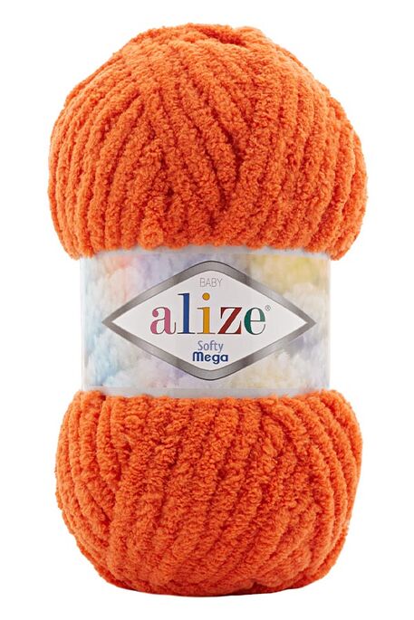 Alize Yarn - ALİZE SOFTY MEGA 06 Turuncu