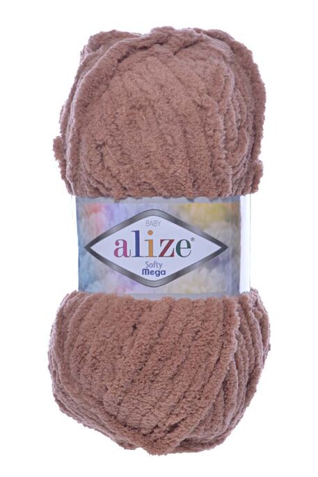 Alize Yarn - ALİZE SOFTY MEGA 261 Kızıl Kahve