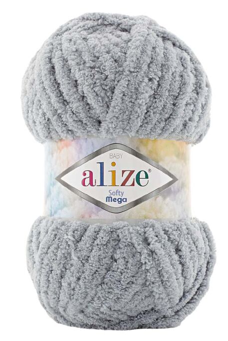 Alize Yarn - ALİZE SOFTY MEGA 428 Gri