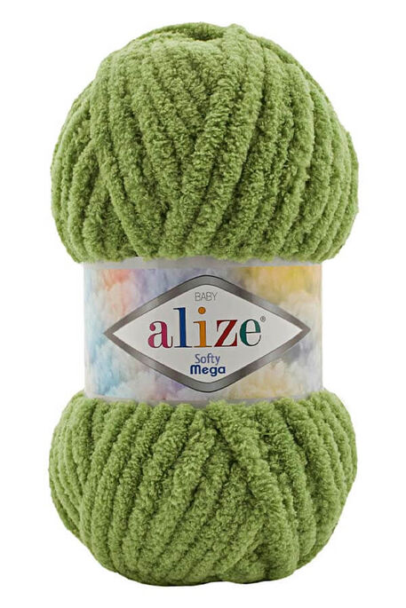 Alize Yarn - ALİZE SOFTY MEGA 485 Kaplumbağa Yeşil