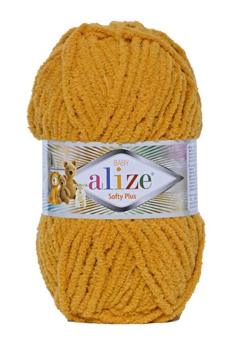 Alize Yarn - ALİZE SOFTY PLUS 02 Hardal