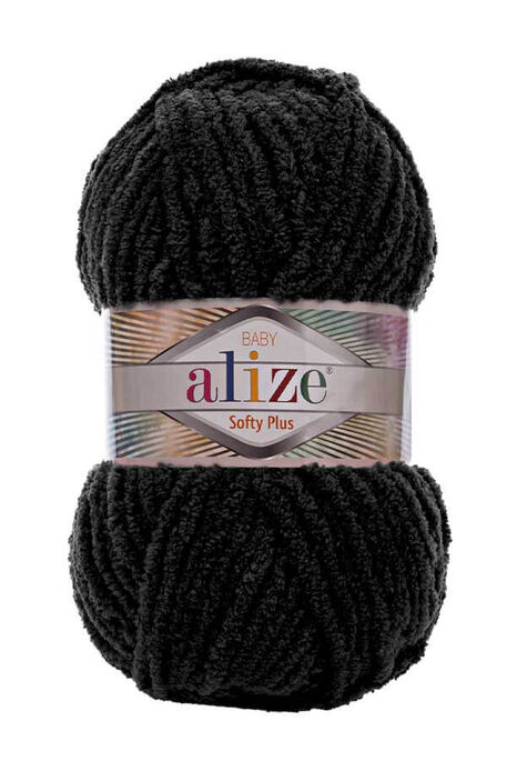 Alize Yarn - ALİZE SOFTY PLUS 60 Siyah