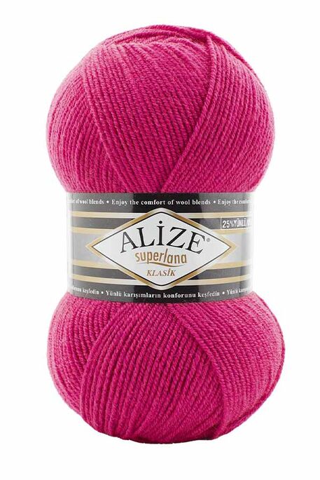 Alize Yarn - ALİZE SÜPERLANA KLASİK 798 Fuşya