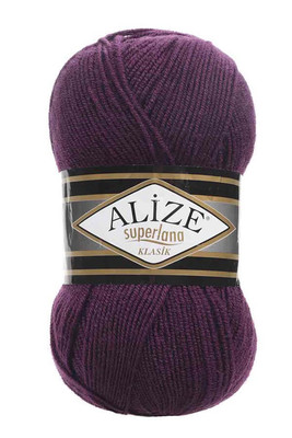 Alize Yarn - ALİZE SÜPERLANA KLASİK KNİTTİNG YARN 111 Plum