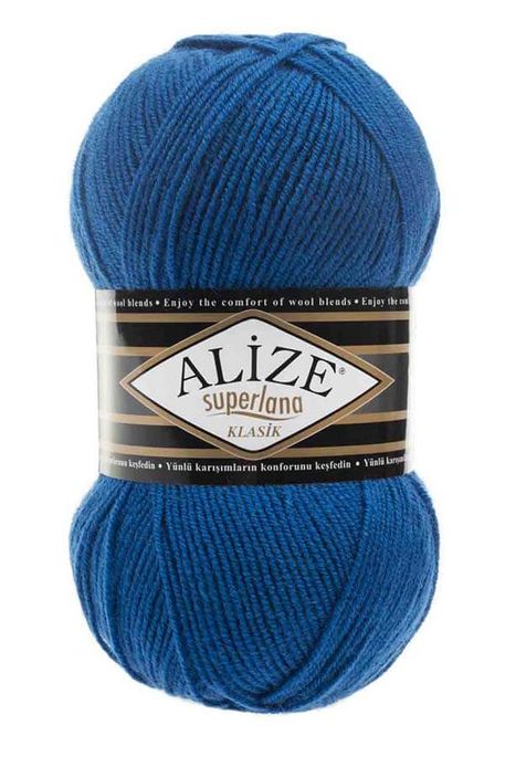 Alize Yarn - ALİZE SÜPERLANA KLASİK KNİTTİNG YARN 141 Sax Blue