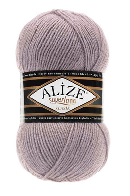 Alize Yarn - ALİZE SÜPERLANA KLASİK KNİTTİNG YARN 142 Rose Gray