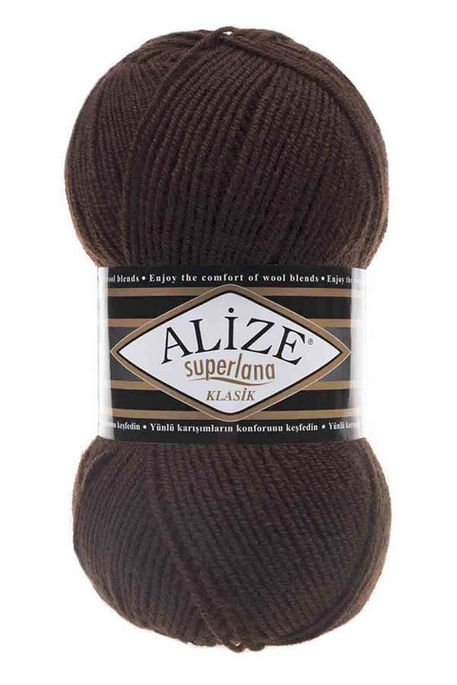 Alize Yarn - ALİZE SÜPERLANA KLASİK KNİTTİNG YARN 26 Brown