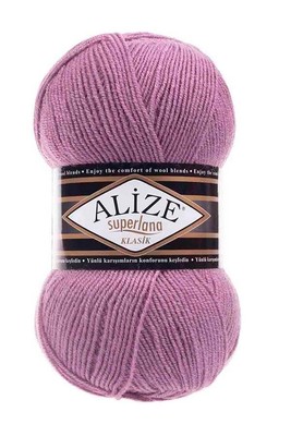 Alize Yarn - ALİZE SÜPERLANA KLASİK KNİTTİNG YARN 28 DRIED ROSE