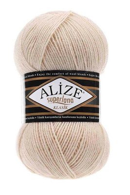 Alize Yarn - ALİZE SÜPERLANA KLASİK KNİTTİNG YARN 310 Honey foam