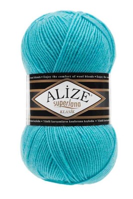 Alize Yarn - ALİZE SÜPERLANA KLASİK KNİTTİNG YARN 467 Turquoise