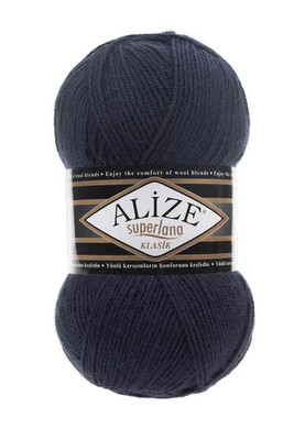 Alize Yarn - ALİZE SÜPERLANA KLASİK KNİTTİNG YARN 58 Navy Blue