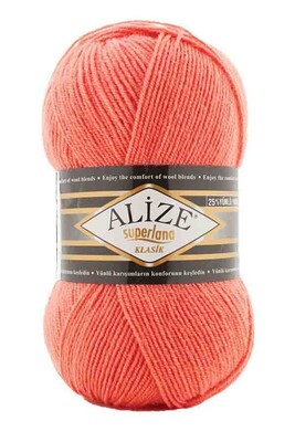 Alize Yarn - ALİZE SÜPERLANA KLASİK KNİTTİNG YARN 619 CORAL