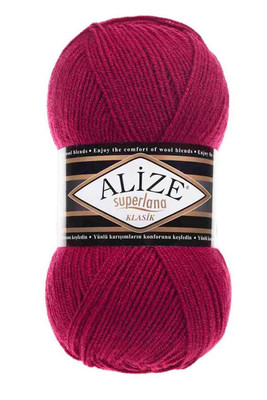 Alize Yarn - ALİZE SÜPERLANA KLASİK KNİTTİNG YARN 649 Ruby