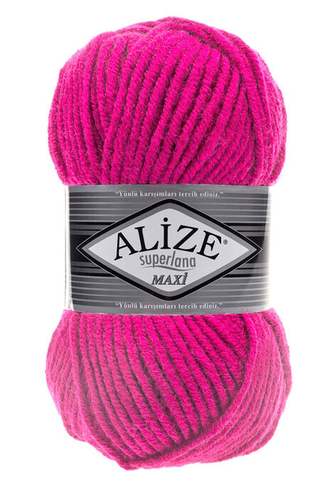 Alize Yarn - ALİZE SUPERLANA MAXİ 149 Fushıa