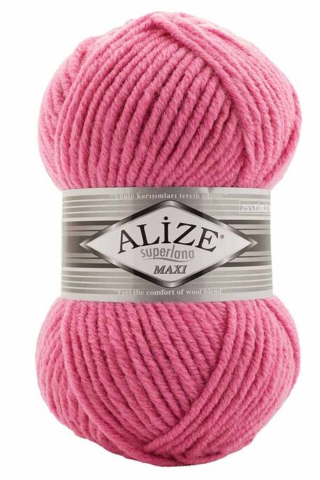 Alize Yarn - ALİZE SUPERLANA MAXİ 178 Koyu Pembe