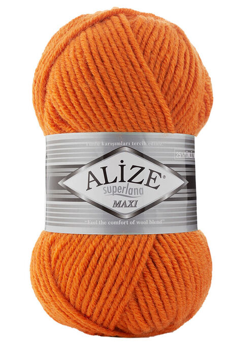 Alize Yarn - ALİZE SUPERLANA MAXİ 225 Orange