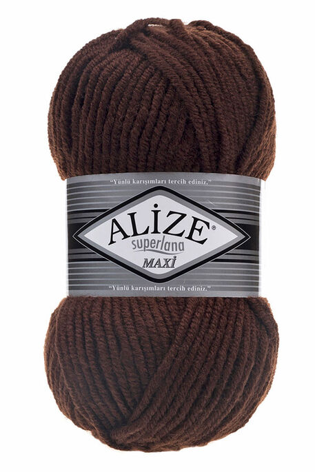 Alize Yarn - ALİZE SUPERLANA MAXİ 26 Brown