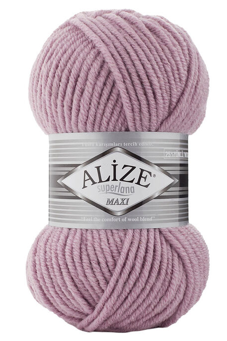 Alize Yarn - ALİZE SUPERLANA MAXİ 505 Küllü Lila