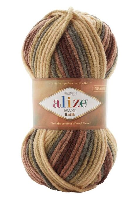 Alize Yarn - ALİZE SUPERLANA MAXİ BATİK 7804