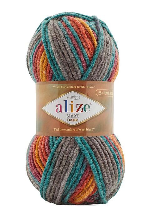 Alize Yarn - ALİZE SUPERLANA MAXİ BATİK 7830