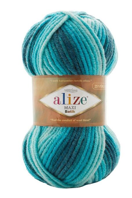 Alize Yarn - ALİZE SUPERLANA MAXİ BATİK YARN 7801