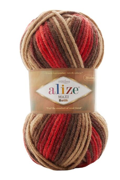 Alize Yarn - ALİZE SUPERLANA MAXİ BATİK YARN 7802