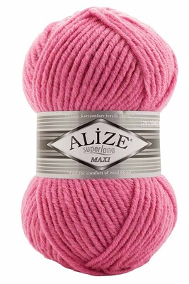 Alize Yarn - ALİZE SUPERLANA MAXİ YARN 178 Dark Pink