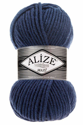 Alize Yarn - ALİZE SUPERLANA MAXİ YARN 215 BLUEBERRIES