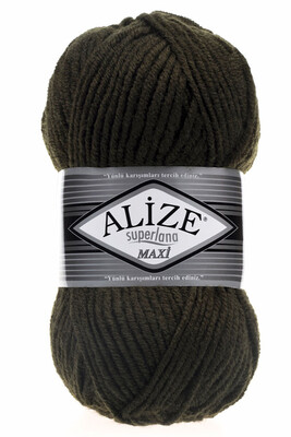 Alize Yarn - ALİZE SUPERLANA MAXİ YARN 241 DARK FOREST GREEN