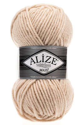 Alize Yarn - ALİZE SUPERLANA MAXİ YARN 310 HONEY COLORED