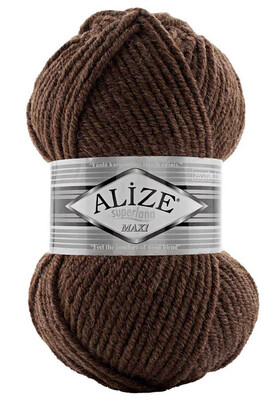 Alize Yarn - ALİZE SUPERLANA MAXİ YARN 410 Dark Brown