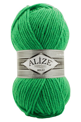 Alize Yarn - ALİZE SUPERLANA MAXİ YARN 455 green garnet