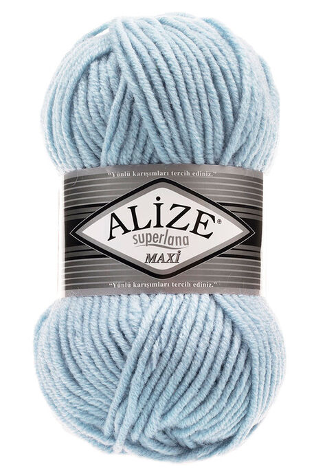 Alize Yarn - ALİZE SUPERLANA MAXİ YARN 480 LIGHT BLUE