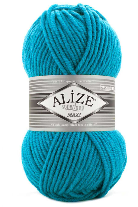 Alize Yarn - ALİZE SUPERLANA MAXİ YARN 484 TURQUOISE