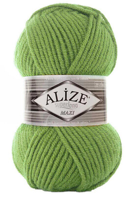 Alize Yarn - ALİZE SUPERLANA MAXİ YARN 485 TURTLE GREEN