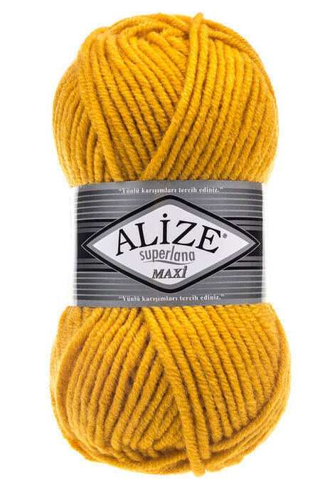 Alize Yarn - ALİZE SUPERLANA MAXİ YARN 488 SAFFON