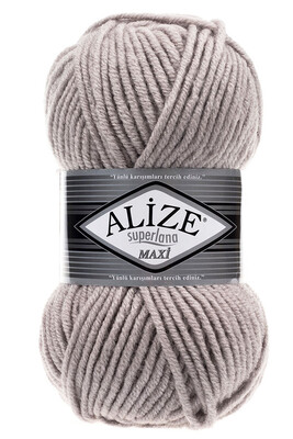 Alize Yarn - ALİZE SUPERLANA MAXİ YARN 652 LİGHT GRAY