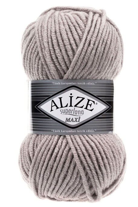 Alize Yarn - ALİZE SUPERLANA MAXİ YARN 652 LİGHT GRAY